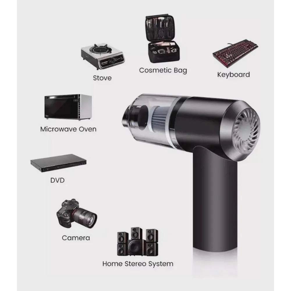 Mini Aspirador de Pó Portátil Ultra - Para Carro e Casa com Conexão USB