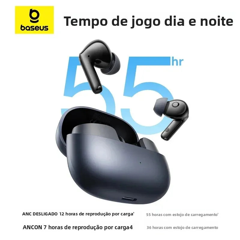 Fone de Ouvido Bluetooth Baseus EP10 Pro - Com Cancelamento de ruídos e Microfone