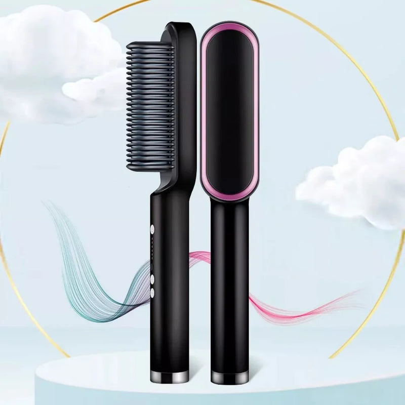 Escova Alisadora Elétrica 3 em 1 Bivolt