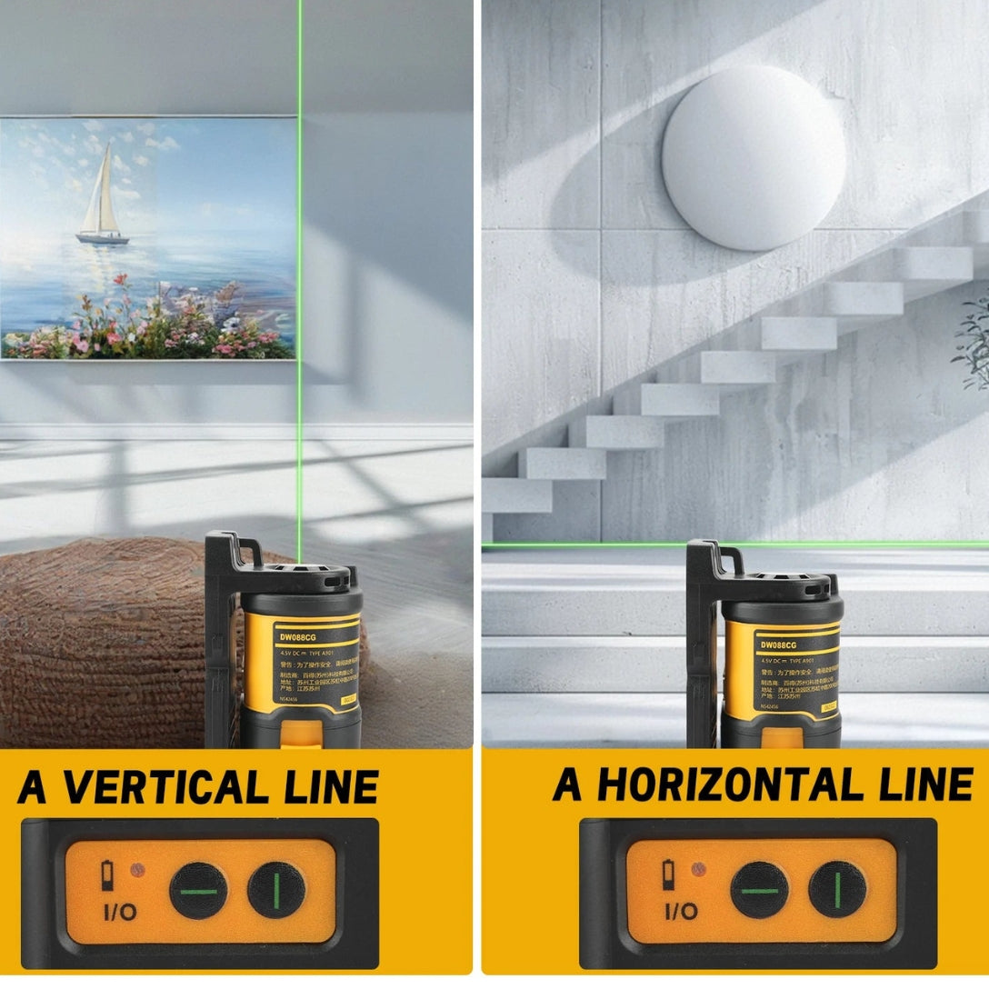 Nível a Laser DeWALT 12 Linhas Verde 3 Lados 360° Horizontal e Vertical