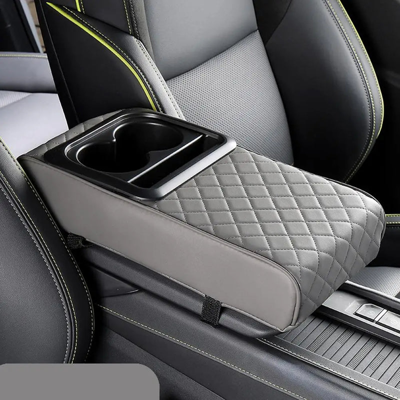 Apoio de Braço para Carro com 2 Porta Copos e Porta Celular