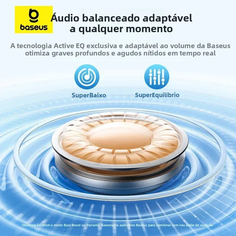 Fone de Ouvido Bluetooth Baseus EP10 Pro - Com Cancelamento de ruídos e Microfone