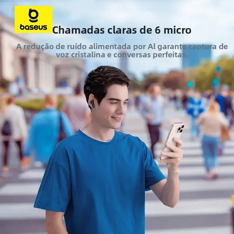 Fone de Ouvido Bluetooth Baseus EP10 Pro - Com Cancelamento de ruídos e Microfone