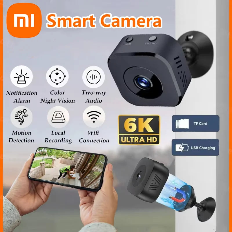 Mini Câmera de Segurança Xiaomi Pro 4K Full HD Wifi com Detecção de Movimentos e Visão Noturna