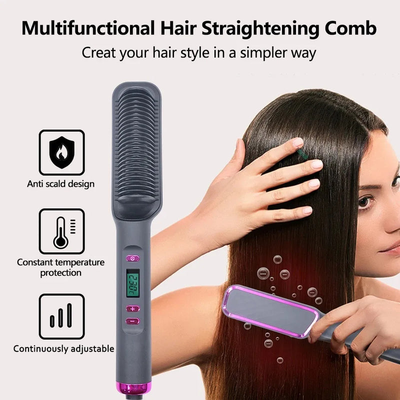 Escova Alisadora Sleek Hair Pro Multifuncional