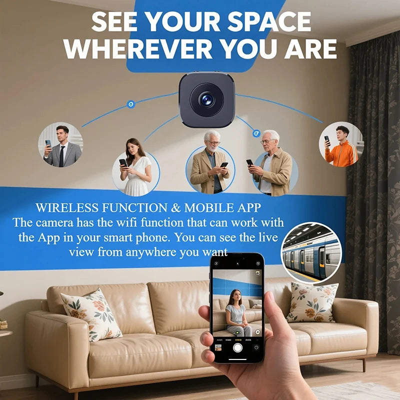 Mini Câmera de Segurança Xiaomi Pro 4K Full HD Wifi com Detecção de Movimentos e Visão Noturna