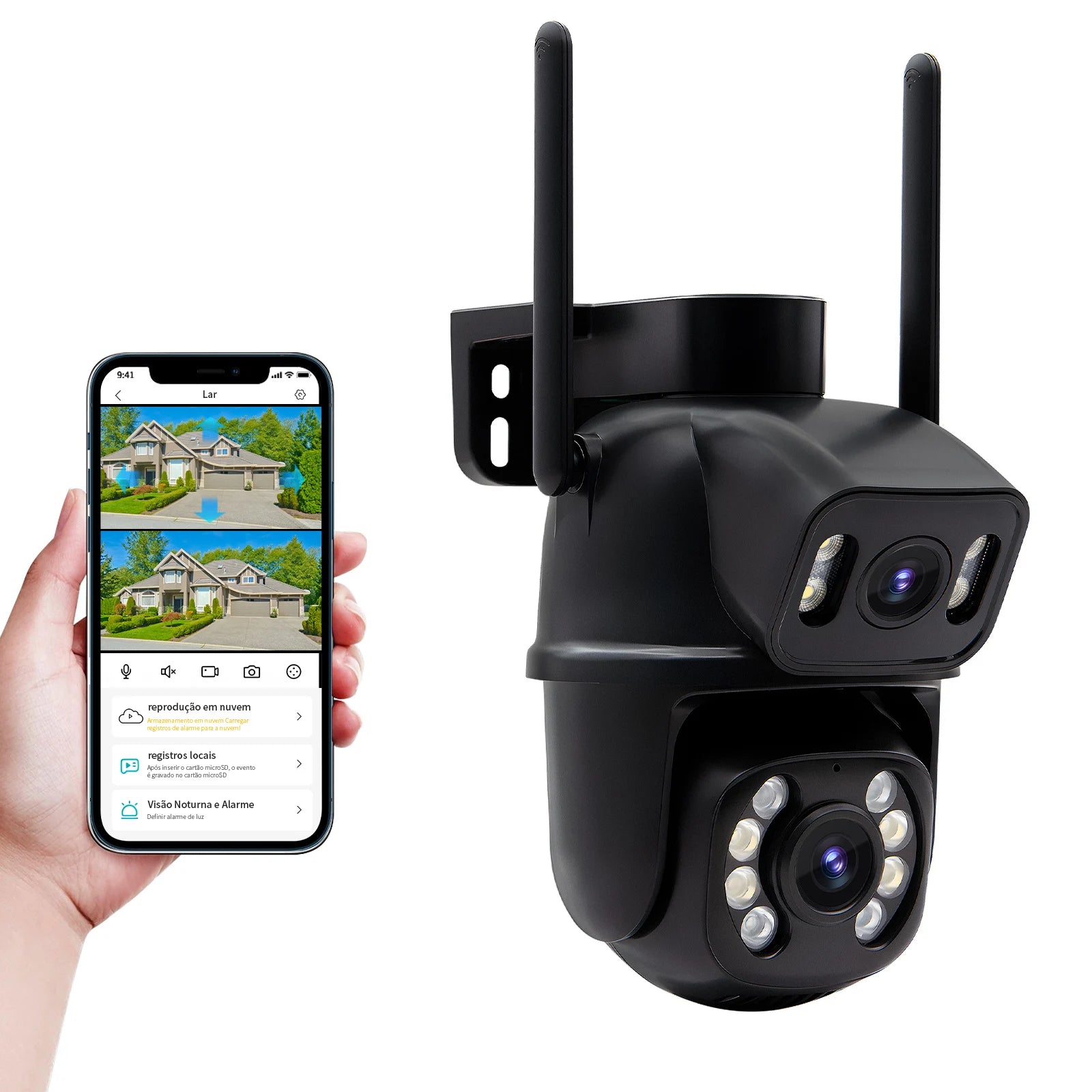 Câmera de Segurança Wifi Icsee Full HD à Prova D'água